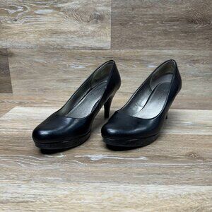 Bandolino Dannie Black Leather High Heels Women's Size 8M